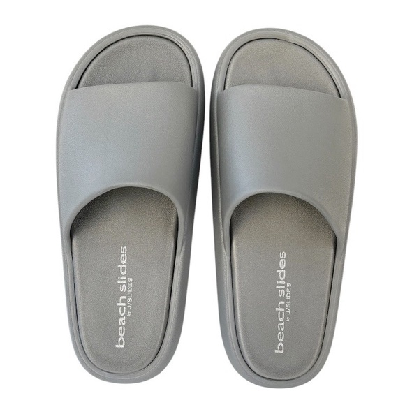 Beach Slides by J/Slides SQUISH Grey EVA Sandals Size 11M New - Picture 4 of 9